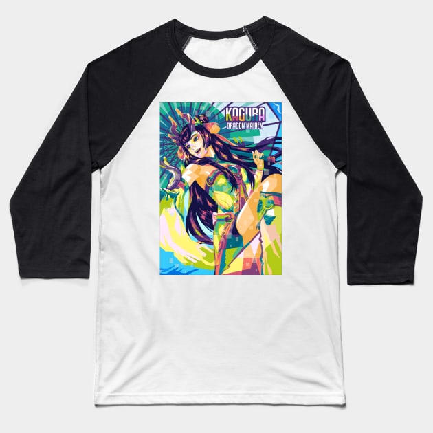 Kagura Dragon Maiden Baseball T-Shirt by artoriaa